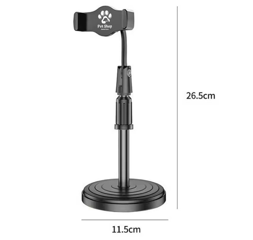 Soporte para Teléfono Inteligente y iPhone de Escritorio para Adultos y Personas Mayores con Estabilidad Reforzada, Altura Ajustable 18-30 cm, Sujeción Segura y Rotación 360°