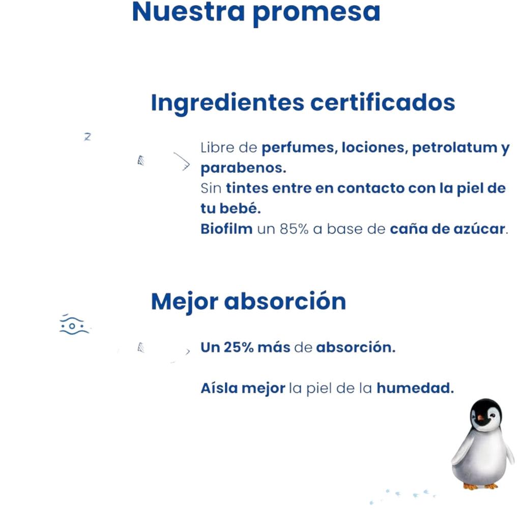 Pingo Pañales Ecológicos Talla 2 Mini (3-6kg), 1 bolsa de 42 pañales