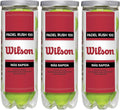 WILSON Rush 100, Bolas de pádel, 3 Paquetes de 3, compatibles con Todos los Tipos de Campos, WRT136500 Unisex, Amarillo
