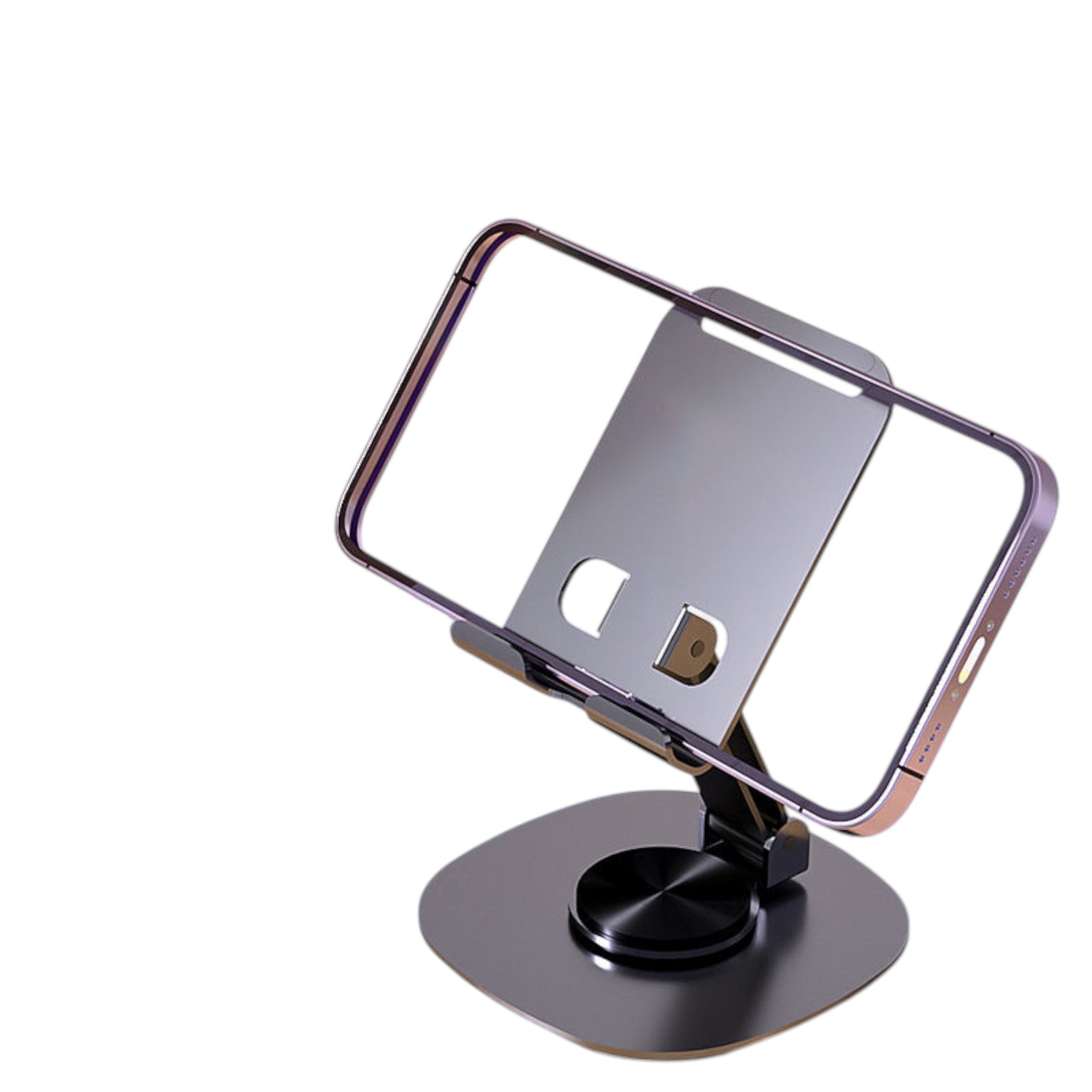 Soporte de teléfono de Escritorio Plegable portátil Antideslizante 360 Soportes de teléfono móvil de Metal Giratorio para Todos los teléfonos