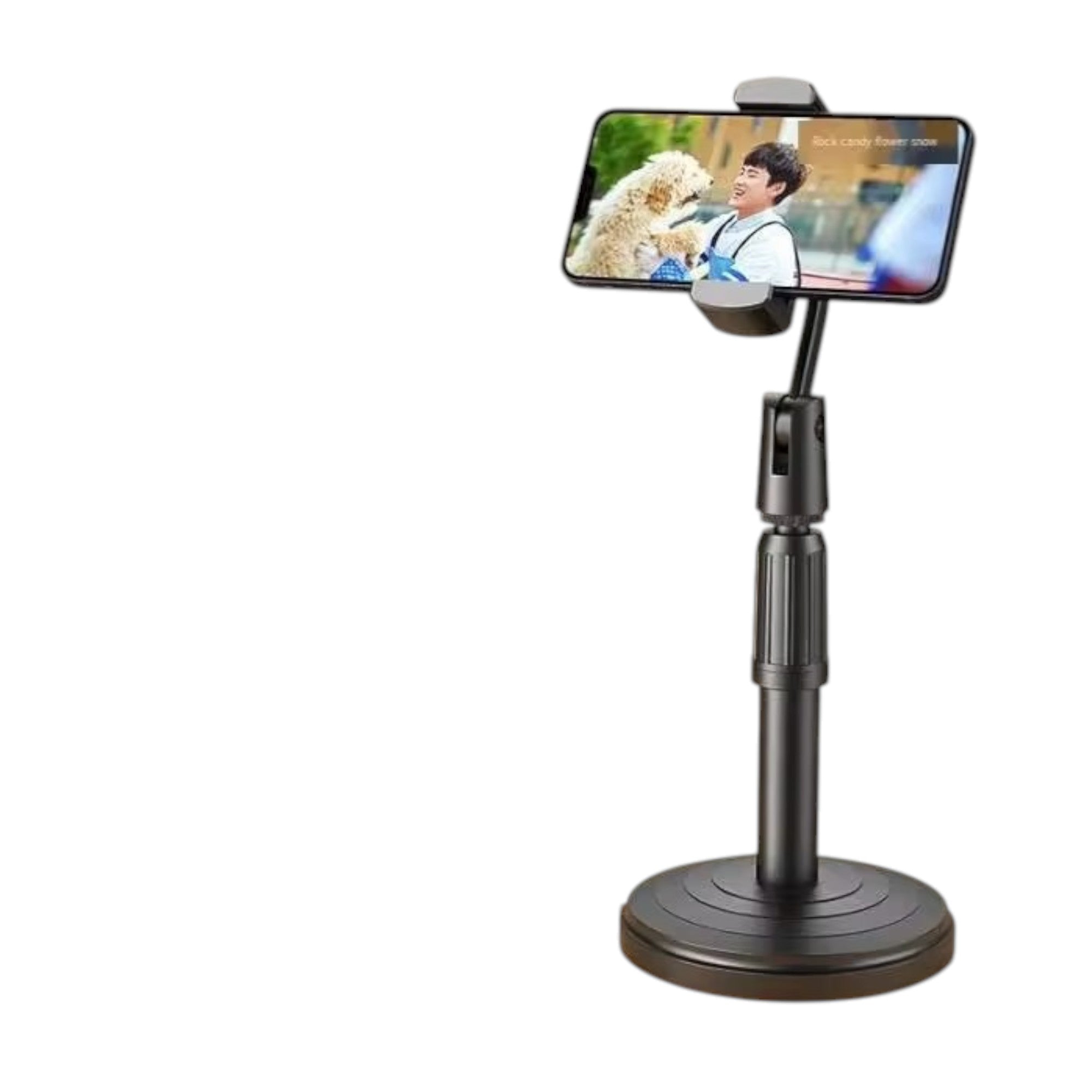 Soporte para Teléfono Inteligente y iPhone de Escritorio para Adultos y Personas Mayores con Estabilidad Reforzada, Altura Ajustable 18-30 cm, Sujeción Segura y Rotación 360°